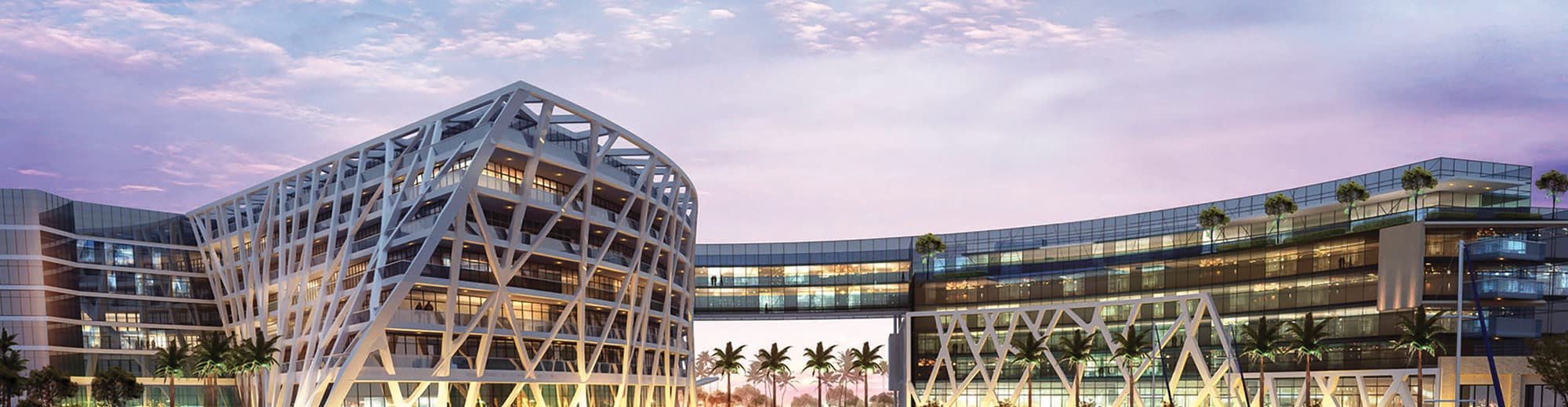 Architectural curves forming a circular opening